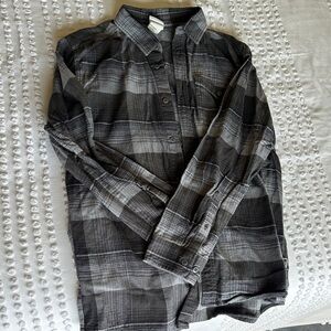 The North Face Charcoal and Slate Checkered Shirt